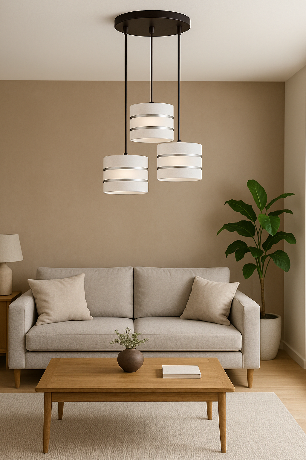 Nowoczesna Lampa Wisząca LUX Biała / Cz / 3xE27